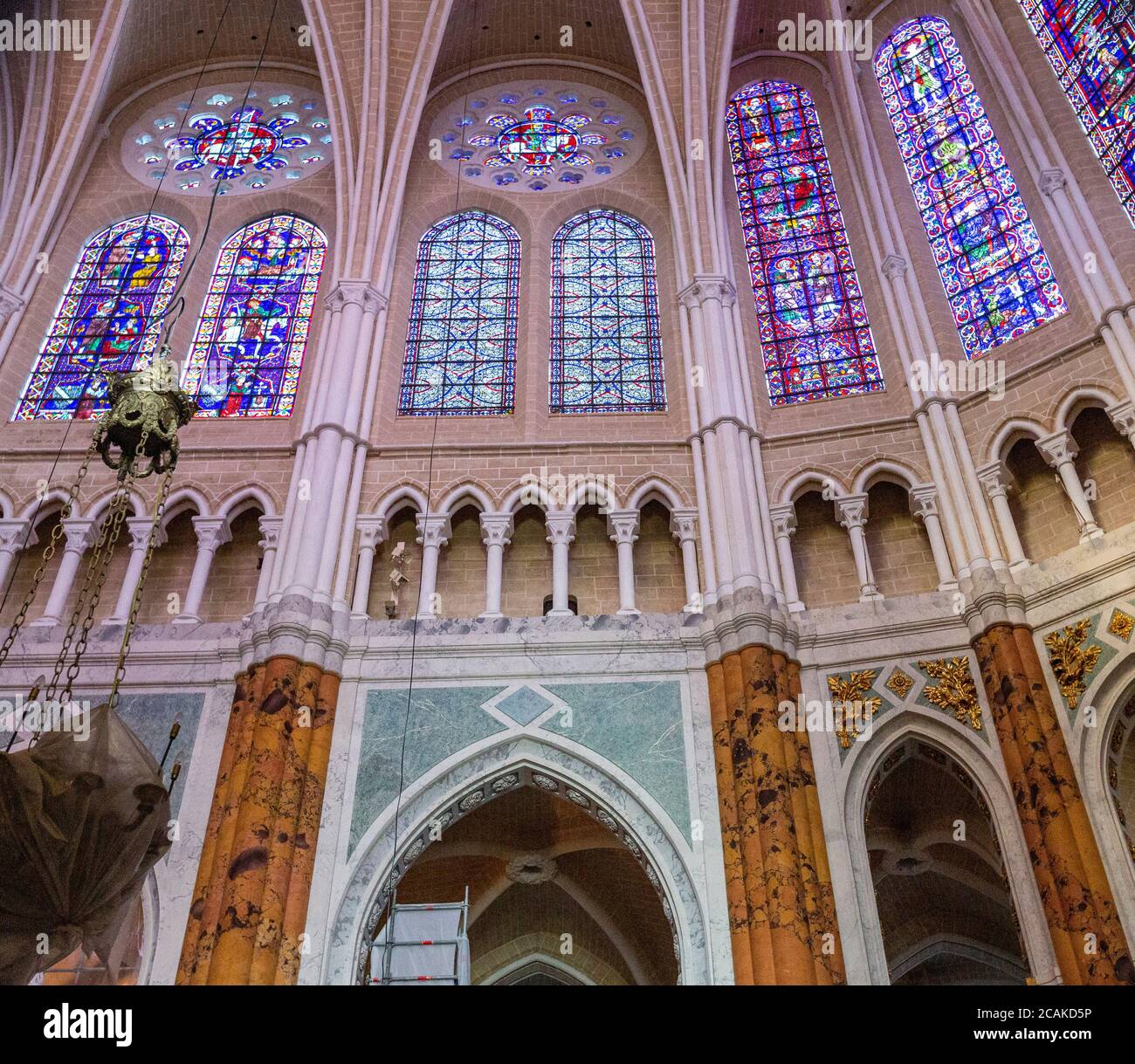 Stained glass window in Cathedral of Our Lady of Chartres, Chartres ...