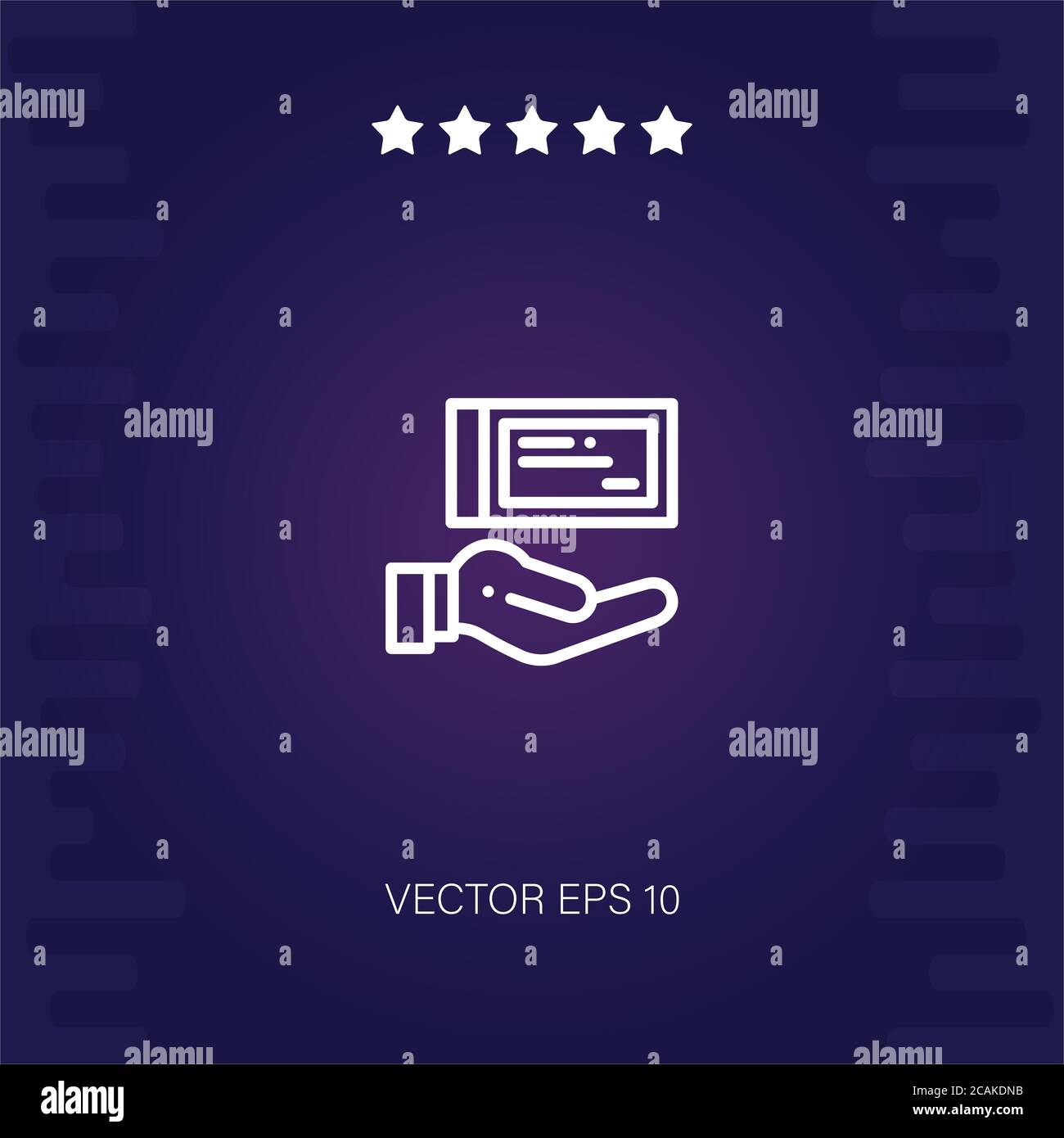cheque vector icon modern illustration Stock Vector