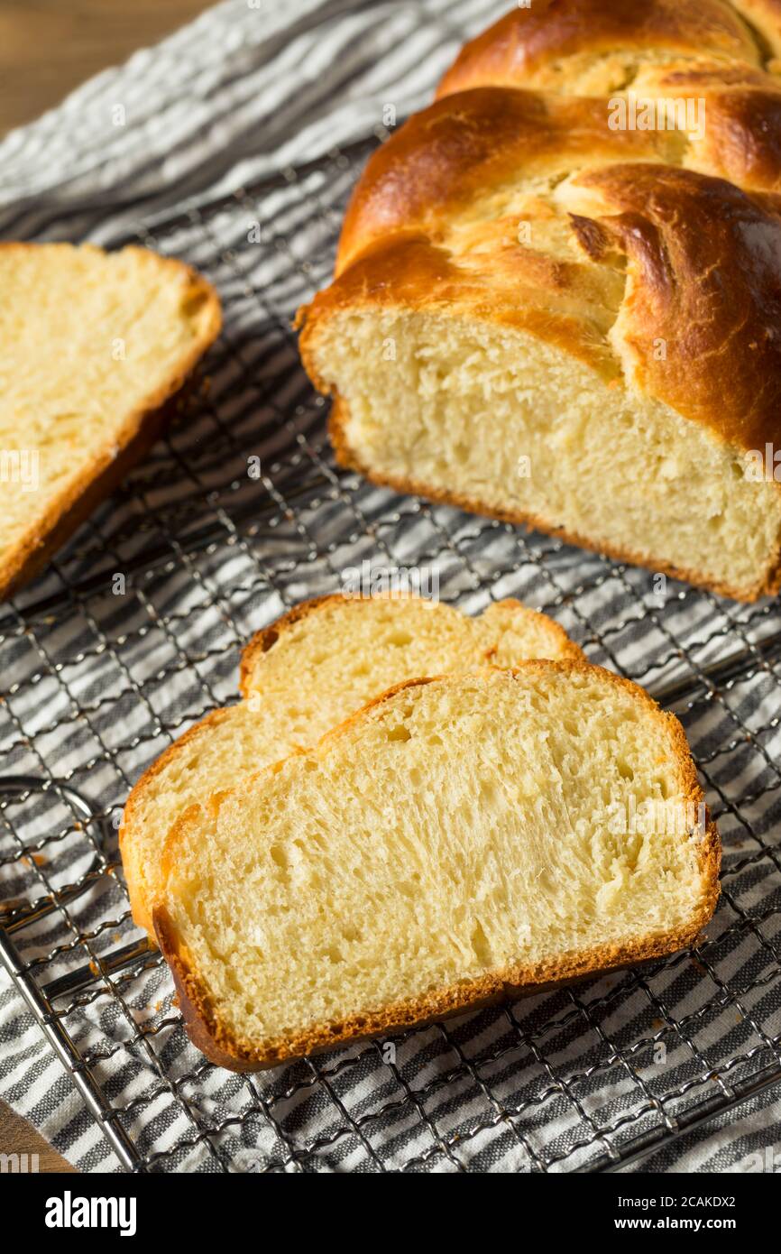 Homemade Baked Braided Brioche Bread Ready to Eat Stock Photo Alamy