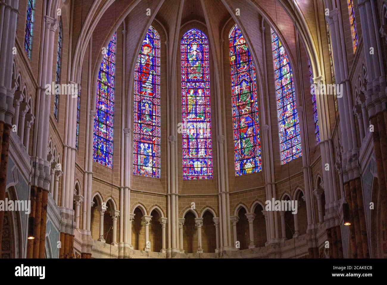 Stained glass window in Cathedral of Our Lady of Chartres, Chartres ...