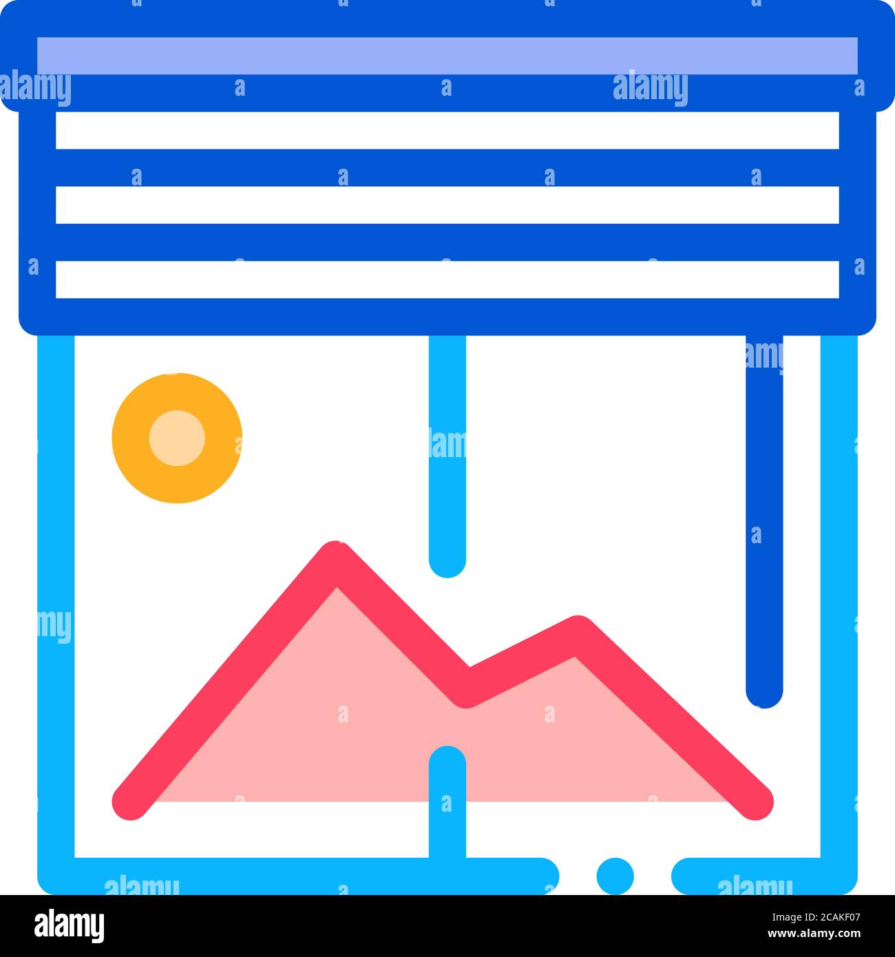 office window icon vector outline illustration Stock Vector Image & Art ...