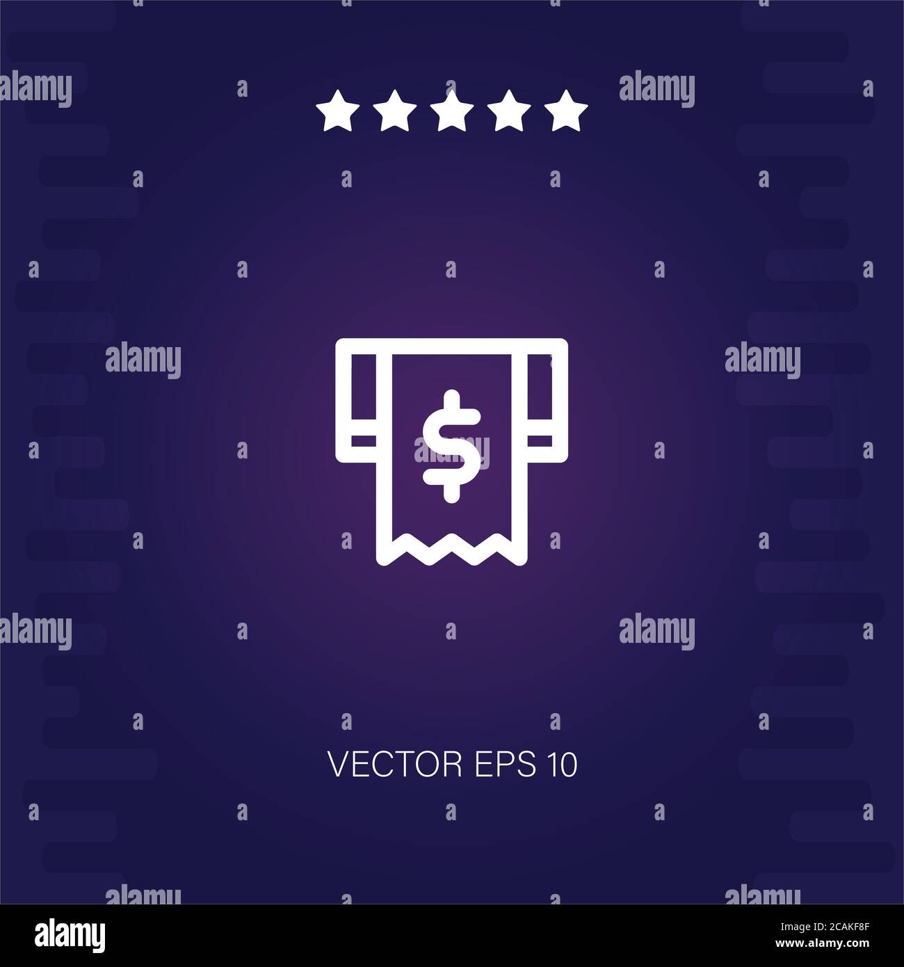 recepit vector icon modern illustration Stock Vector