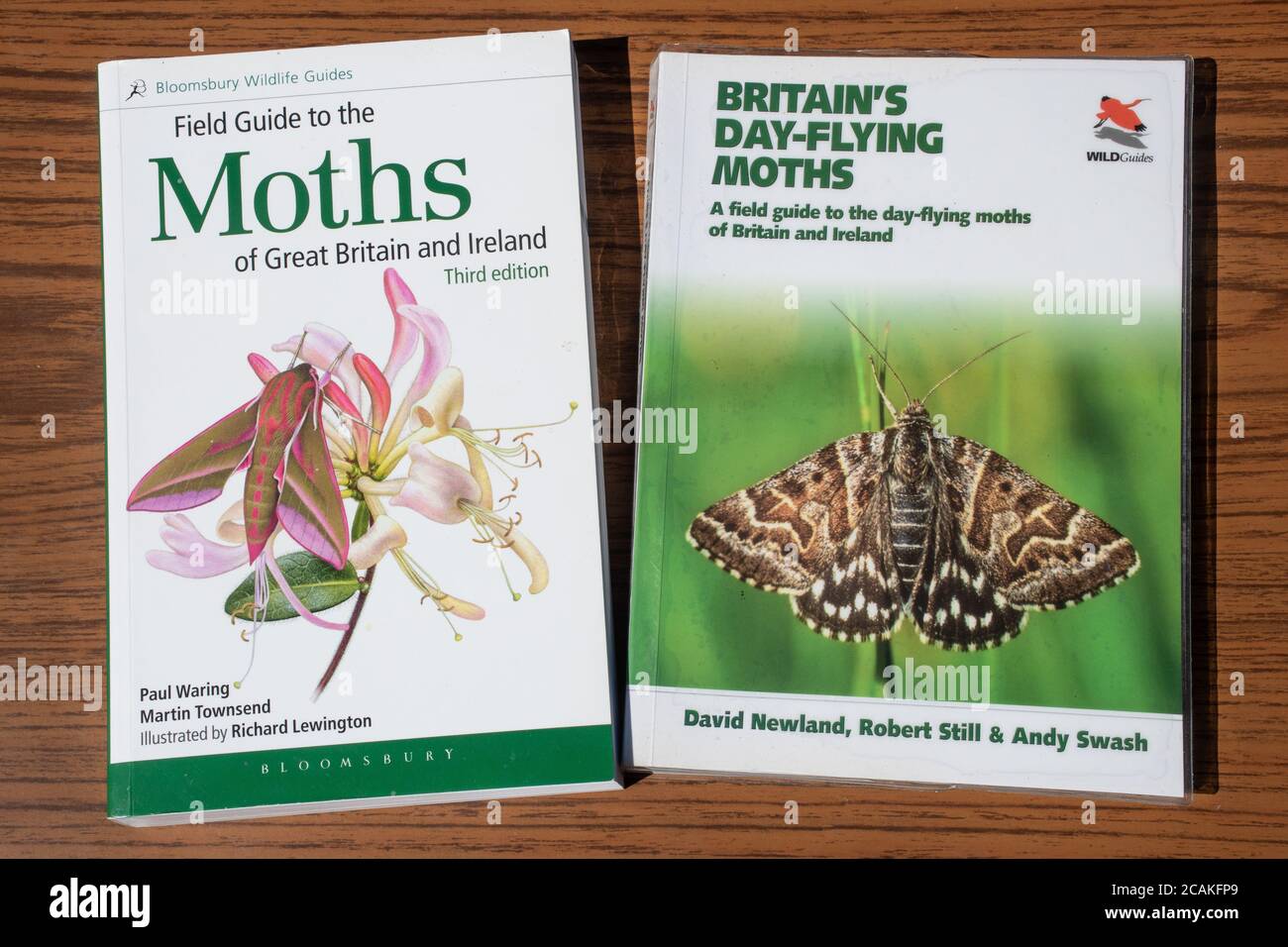 Wildlife books, field guides, identification of moths of great britain and ireland Stock Photo