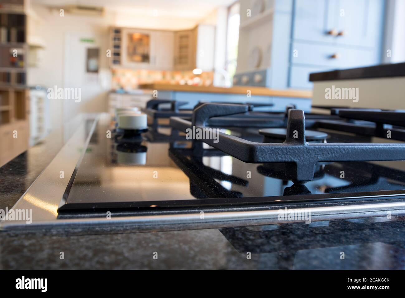 Modern kitchen gas appliance example Stock Photo Alamy