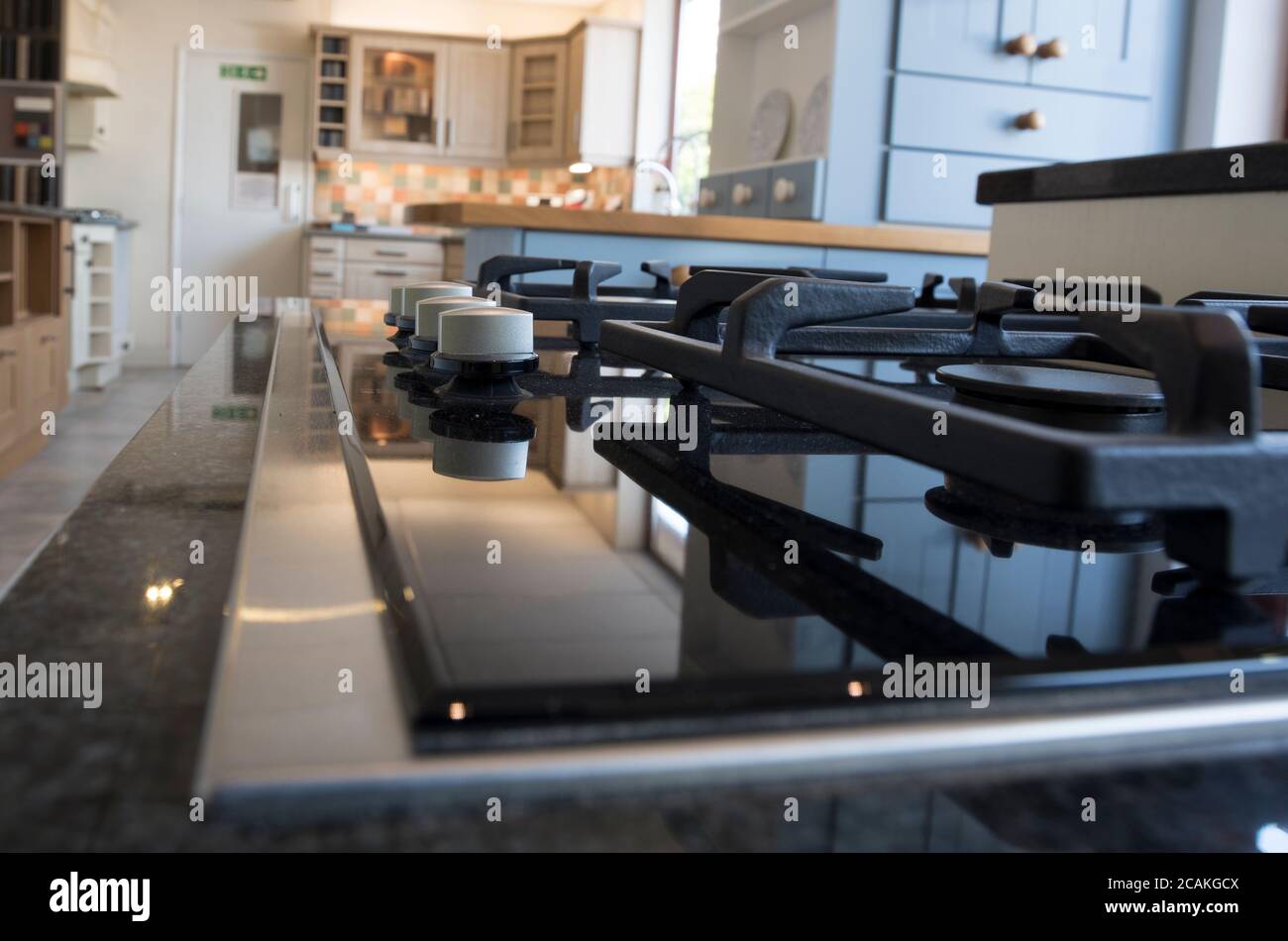 Modern kitchen gas appliance example Stock Photo Alamy