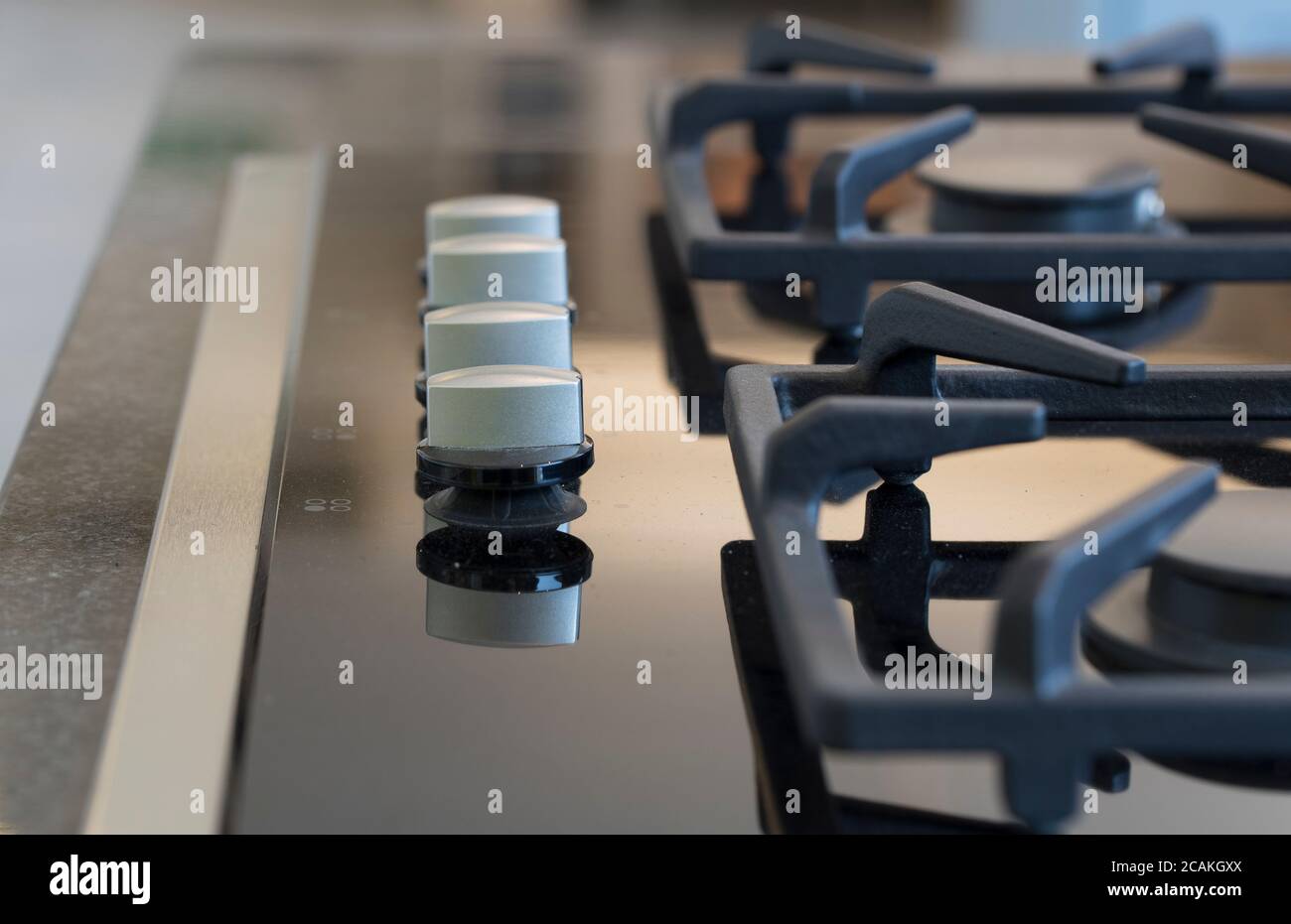 Modern kitchen gas appliance example Stock Photo Alamy