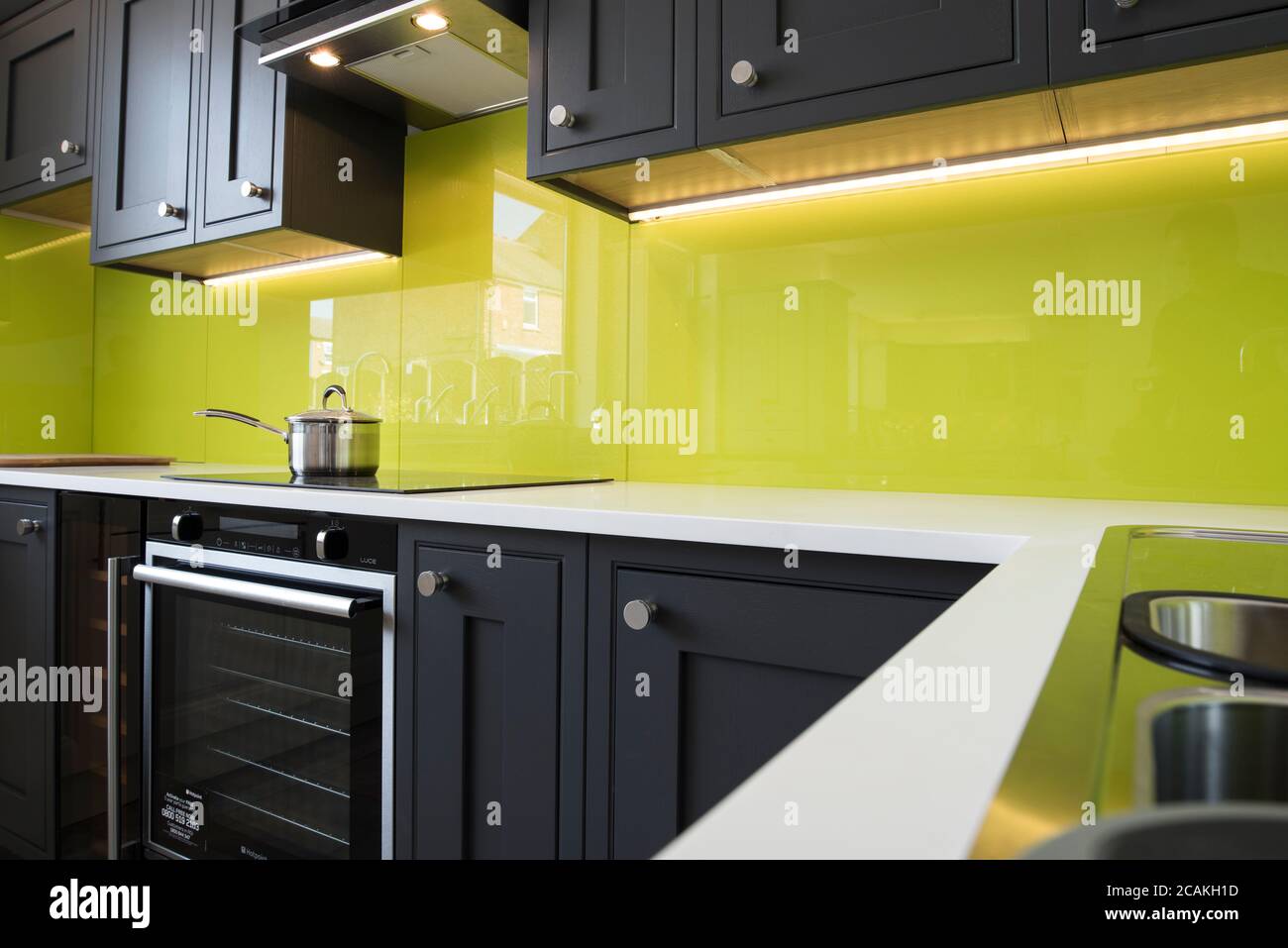 Modern Kitchen Layout Design Stock Photo Alamy