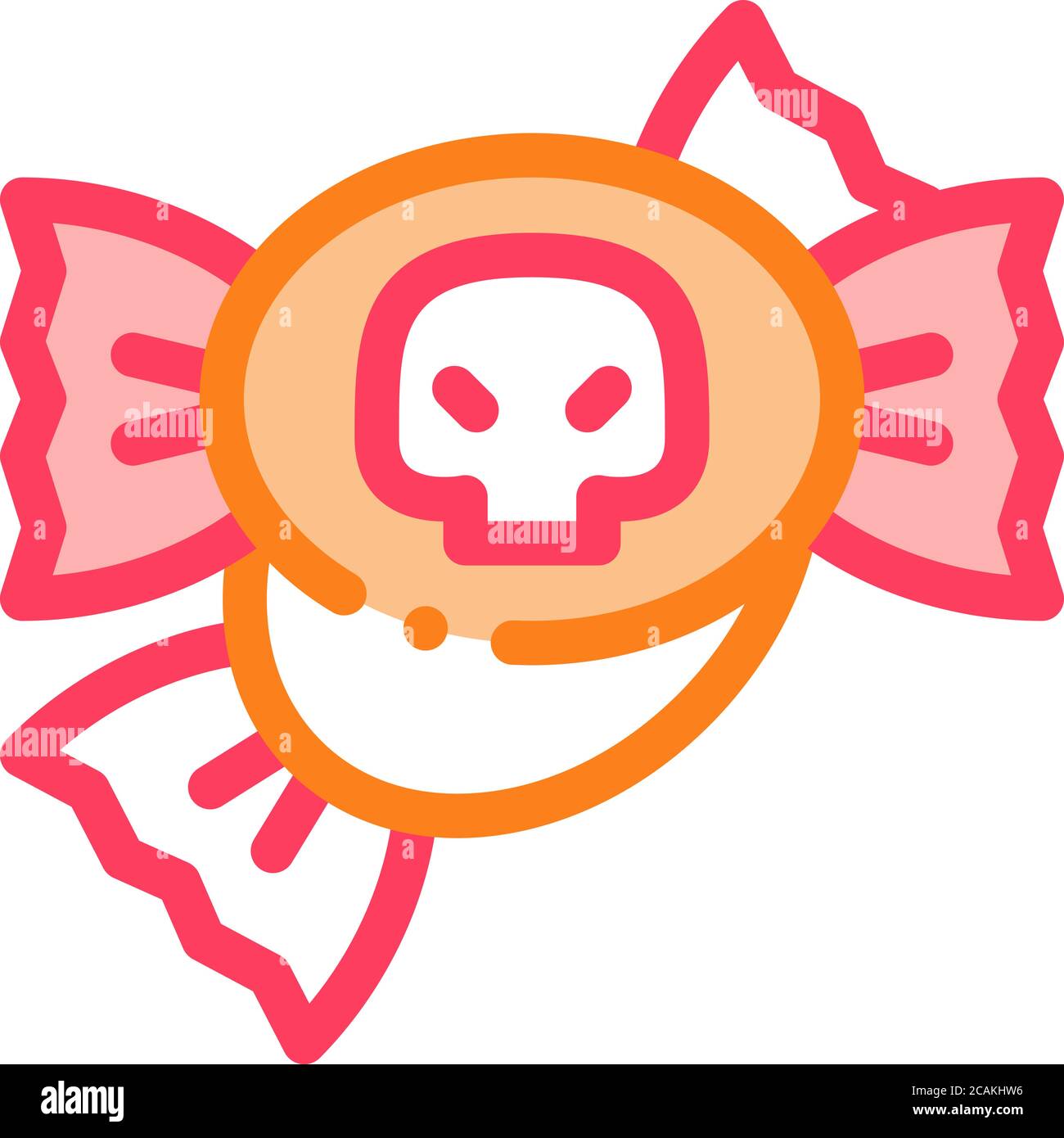 halloween candy icon vector outline illustration Stock Vector Image ...