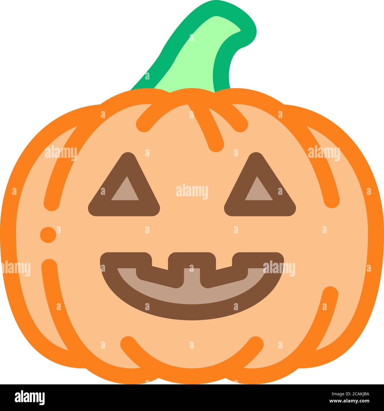 halloween pumpkin icon vector outline illustration Stock Vector Image ...