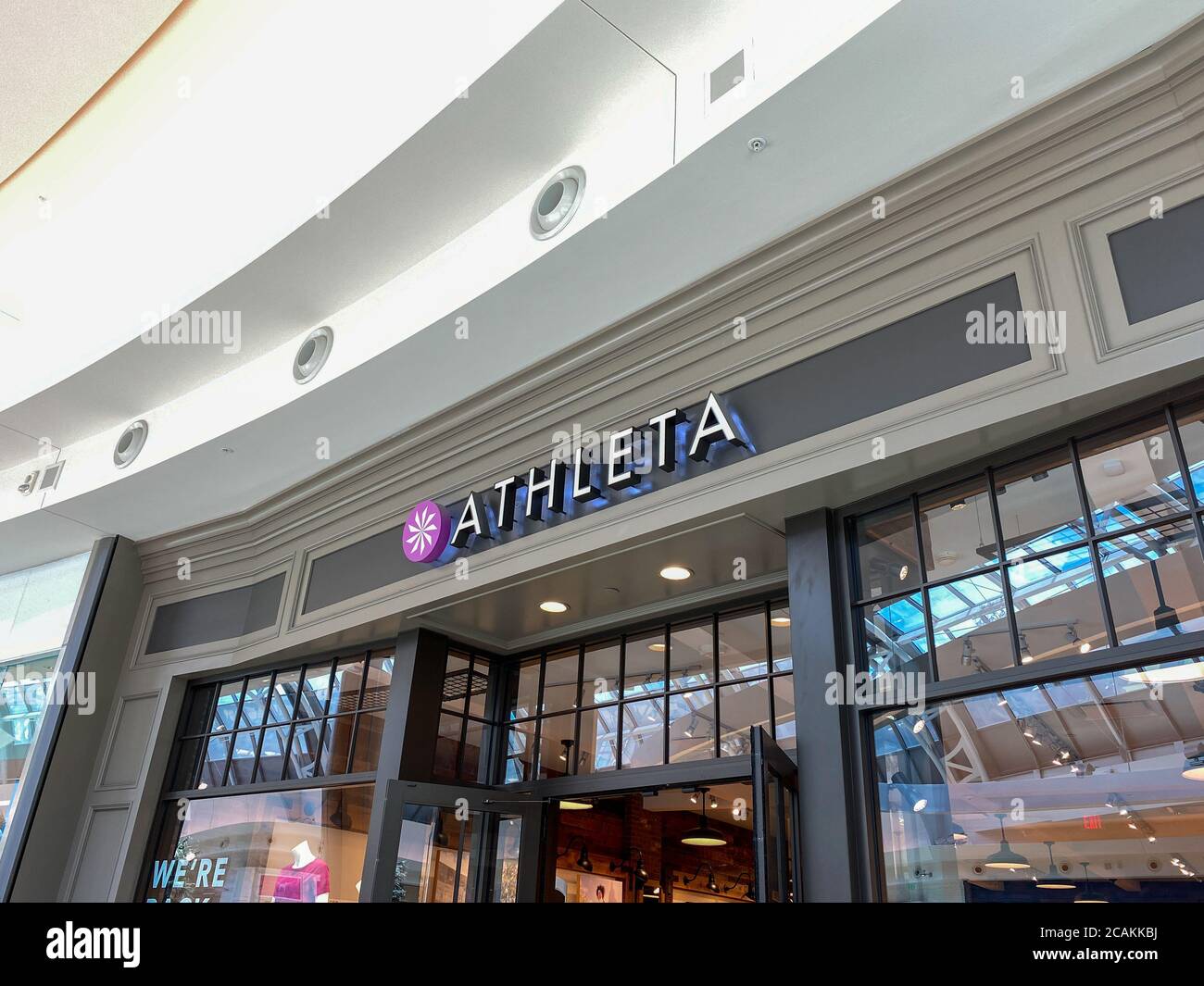 Orlando,FL/USA 7/4/20 The exterior sign of the Athleta retail store