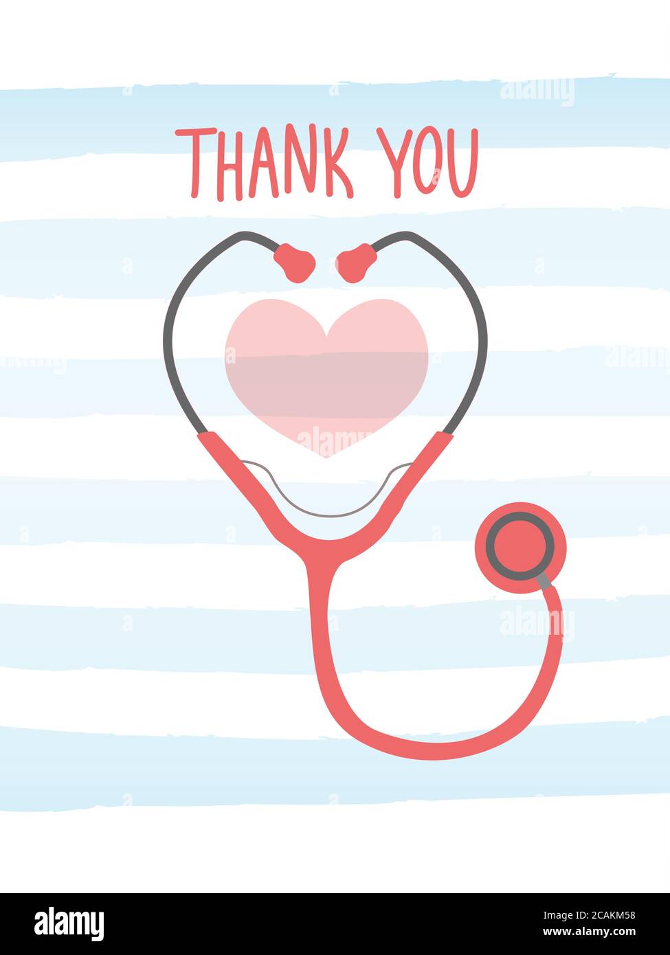 Simple vector Thank You appreciation card to the healthcare workers