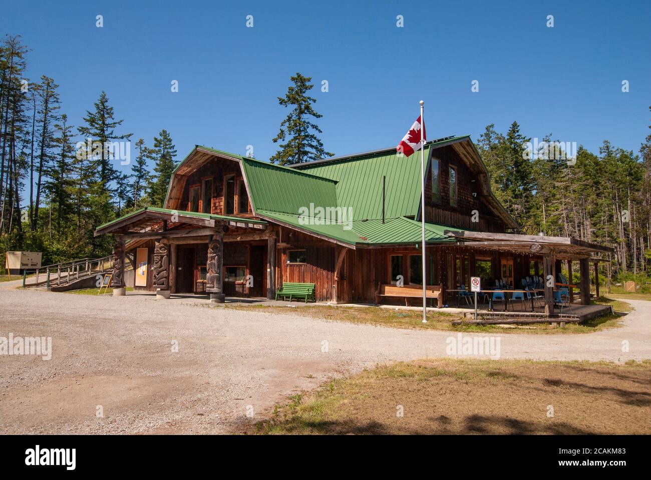Pender Island Community Hall on North Pender Island, British Columbia, Canada Stock Photo