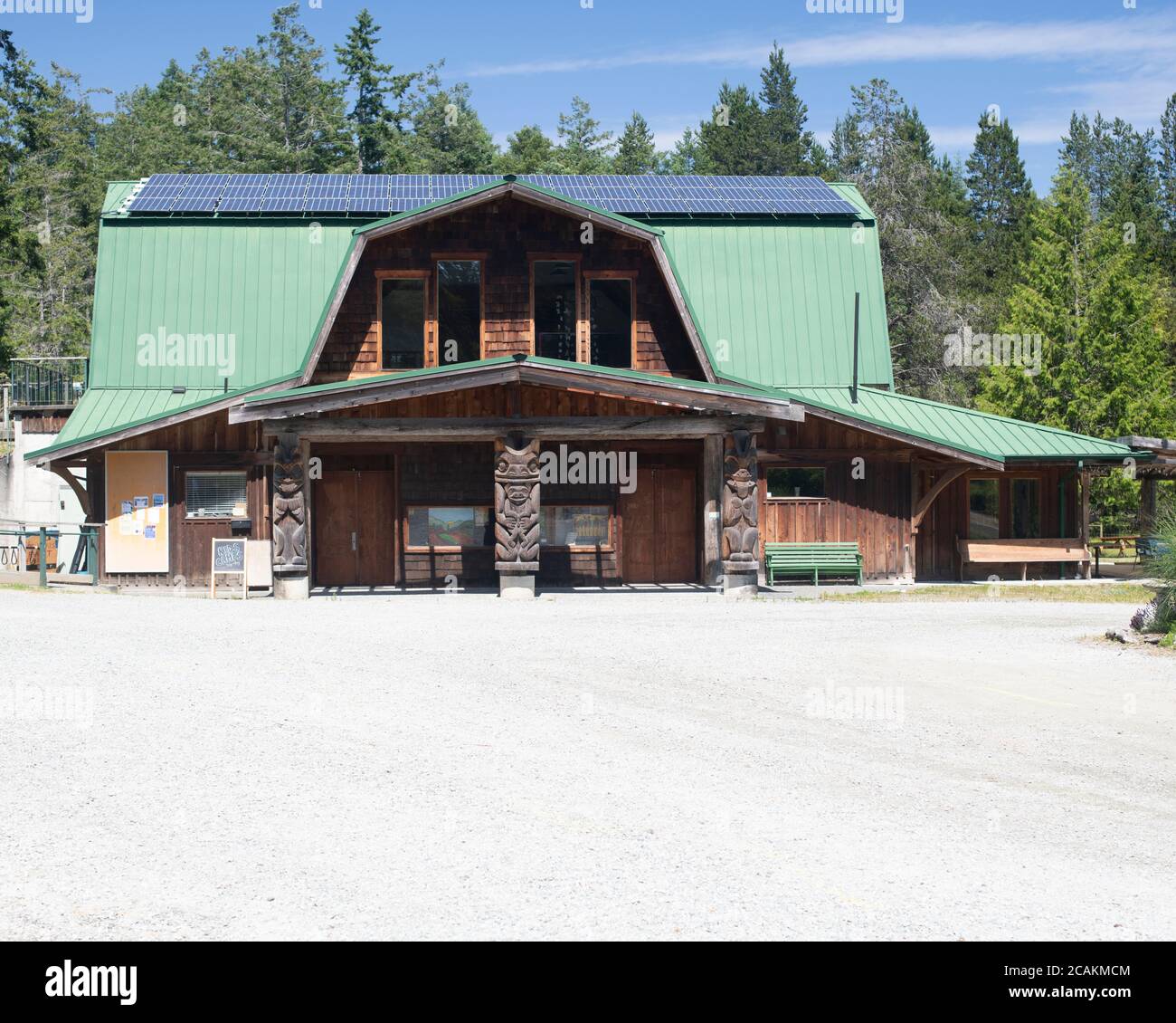 Pender Island Community Hall on North Pender Island, British Columbia, Canada Stock Photo