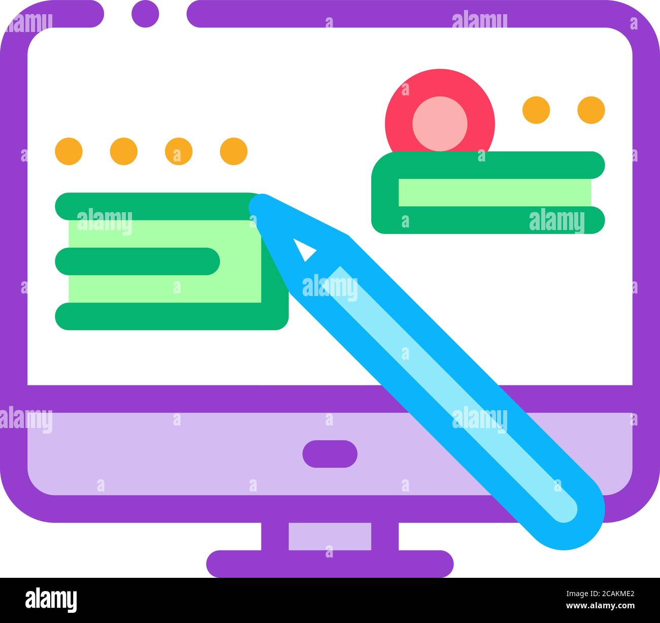 game development and design icon vector outline illustration Stock ...