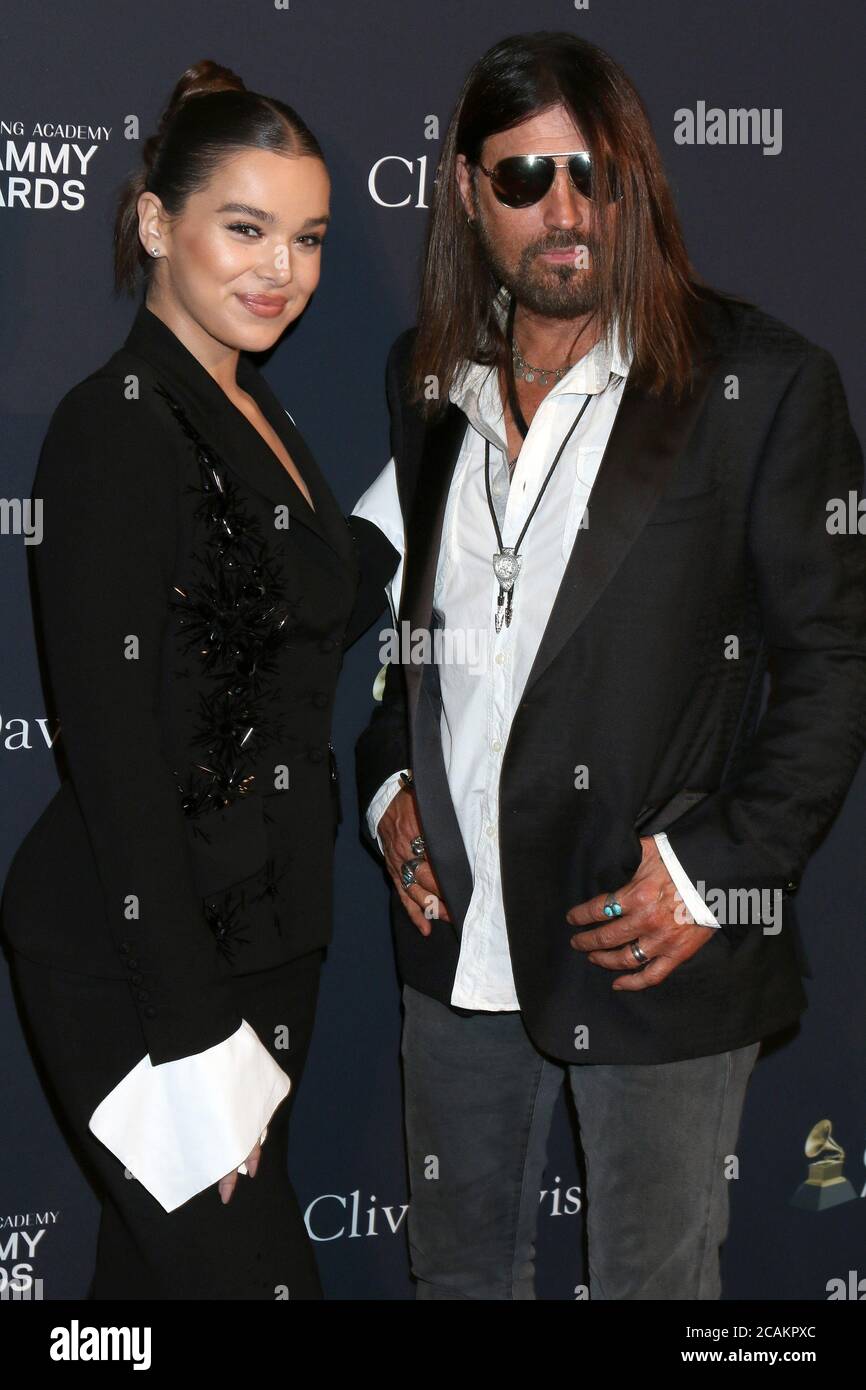 LOS ANGELES - JAN 25:  Hailee Steinfeld, Billy Ray Cyrus at the Clive Davis Pre-GRAMMY Gala at the Beverly Hilton Hotel on January 25, 2020 in Beverly Hills, CA Stock Photo