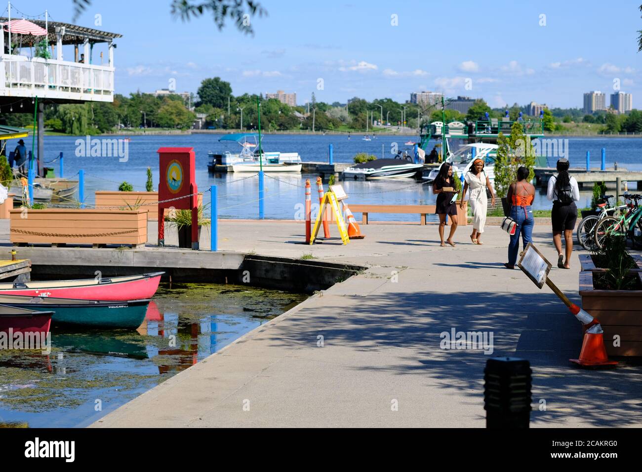 Stage 3 reopening, Ontario tourists enjoying the amenities at Dow's