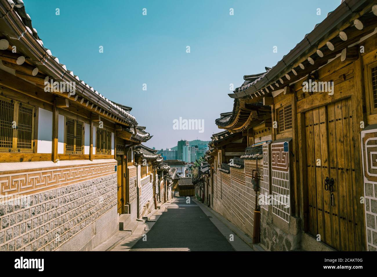 Bukchon Hanok Village, Korean traditional houses in Seoul, Korea Stock
