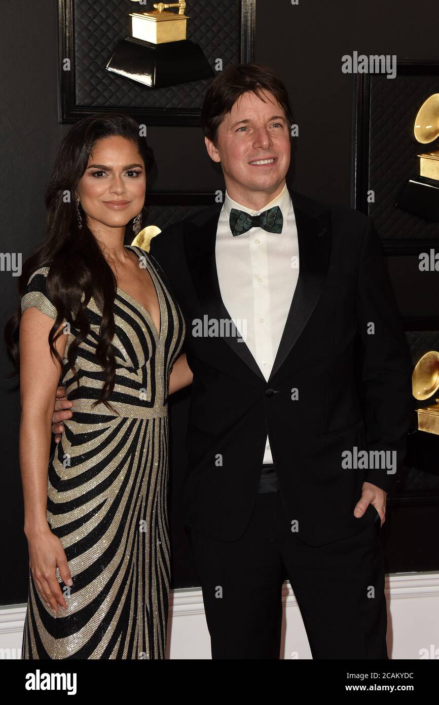 LOS ANGELES - JAN 26:  Joshua Bell, Larisa Martinez at the 62nd Grammy Awards at the Staples Center on January 26, 2020 in Los Angeles, CA Stock Photo