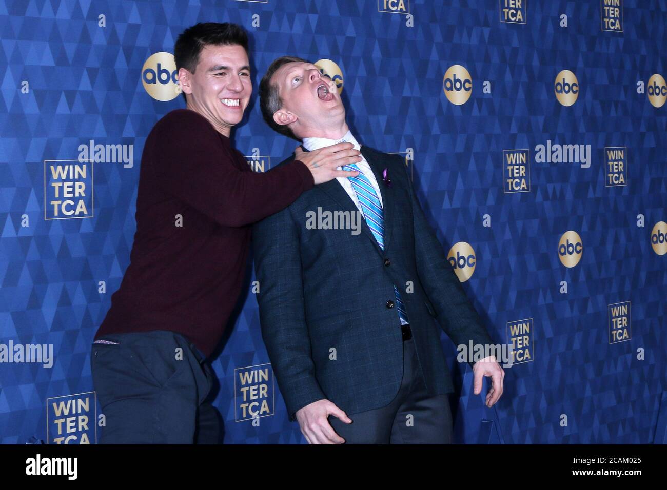 LOS ANGELES JAN 8 James Holzhauer, Ken Jennings at the ABC Winter TCA Party Arrivals at the