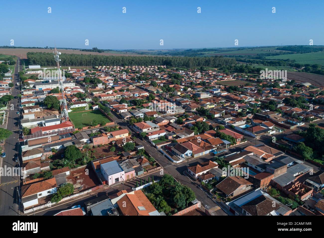 PLATINA, SP/ BRAZIL - November 2017: Aerial view of the city Stock Photo
