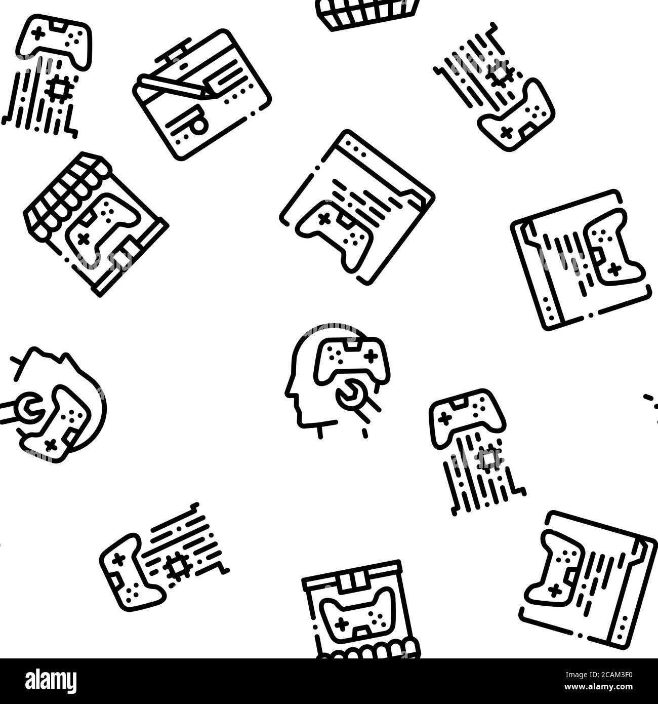 Video Game Development Seamless Pattern Vector Stock Vector Image & Art ...