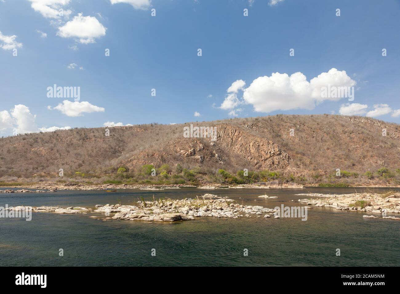 Navigating at Sao Francisco River, one of the most important rivers of ...