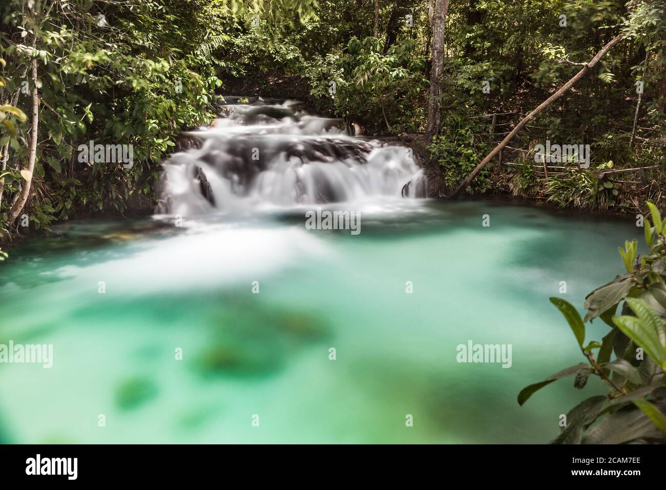 Waterfall and lake of Formiga (ant) River - Jalapao, Tocantins, Brazil Stock Photo