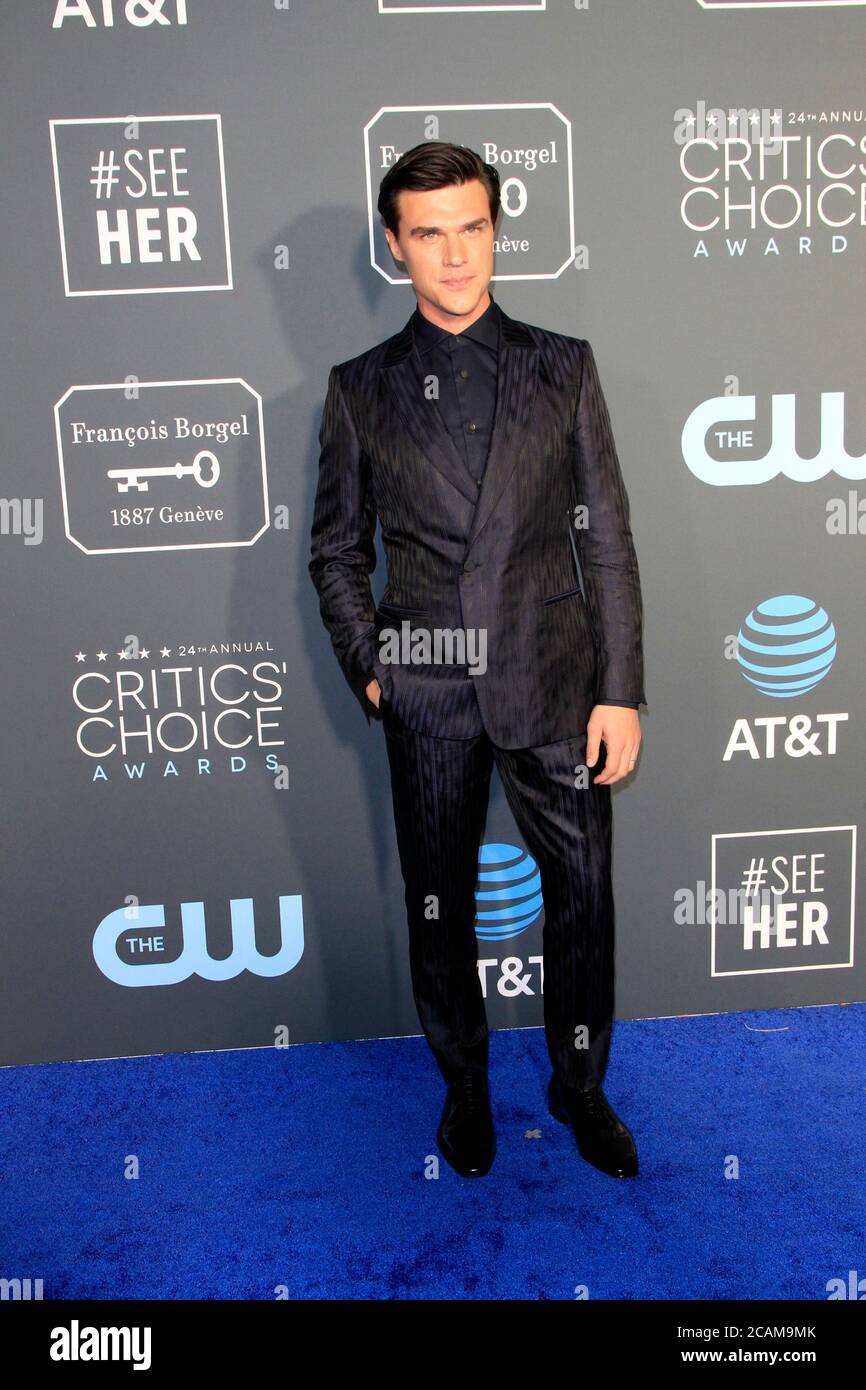 LOS ANGELES - JAN 13:  Finn Wittrock at the Critics Choice Awards  at the Barker Hanger on January 13, 2019 in Santa Monica, CA Stock Photo