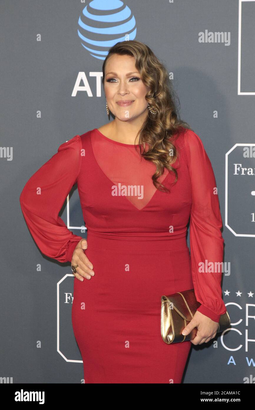 LOS ANGELES - JAN 13:  Amber Nash at the Critics Choice Awards  at the Barker Hanger on January 13, 2019 in Santa Monica, CA Stock Photo