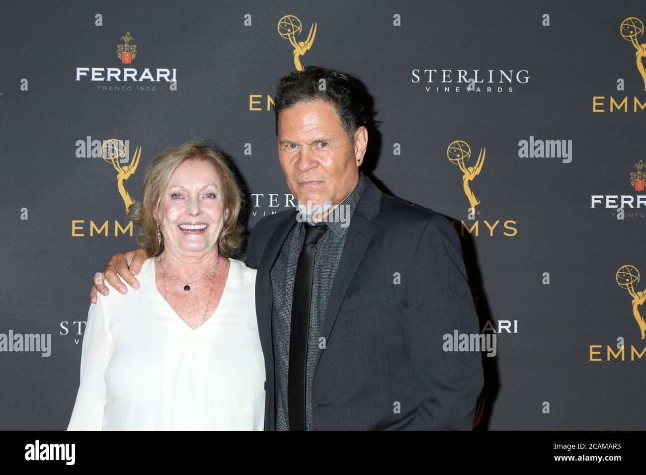 LOS ANGELES - AUG 28:  Judith McConnell, A Martinez at the 2019 Daytime Programming Peer Group Reception at the Saban Media Center on August 28, 2019 in North Hollywood, CA Stock Photo