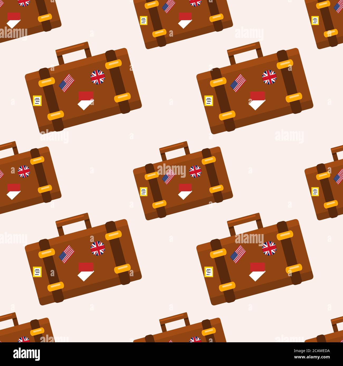 suitcase seamless pattern vector illustration background Stock Vector