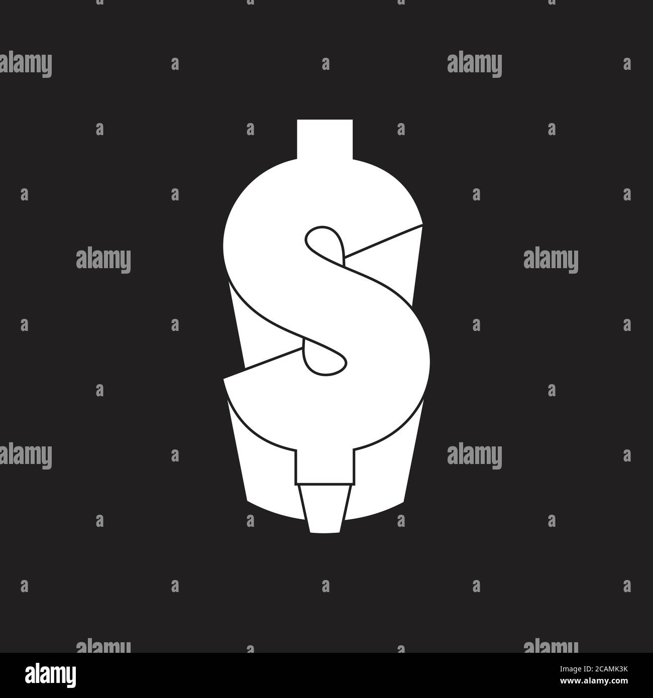 letter s money dollar simple design symbol vector Stock Vector