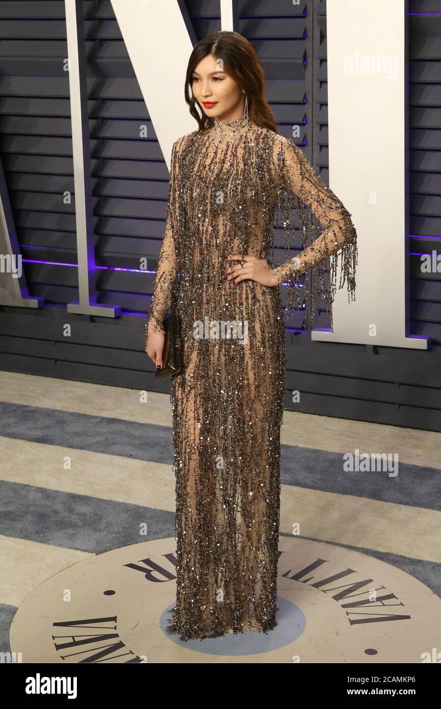 LOS ANGELES - FEB 24:  Gemma Chan at the 2019 Vanity Fair Oscar Party on the Wallis Annenberg Center for the Performing Arts on February 24, 2019 in Beverly Hills, Stock Photo