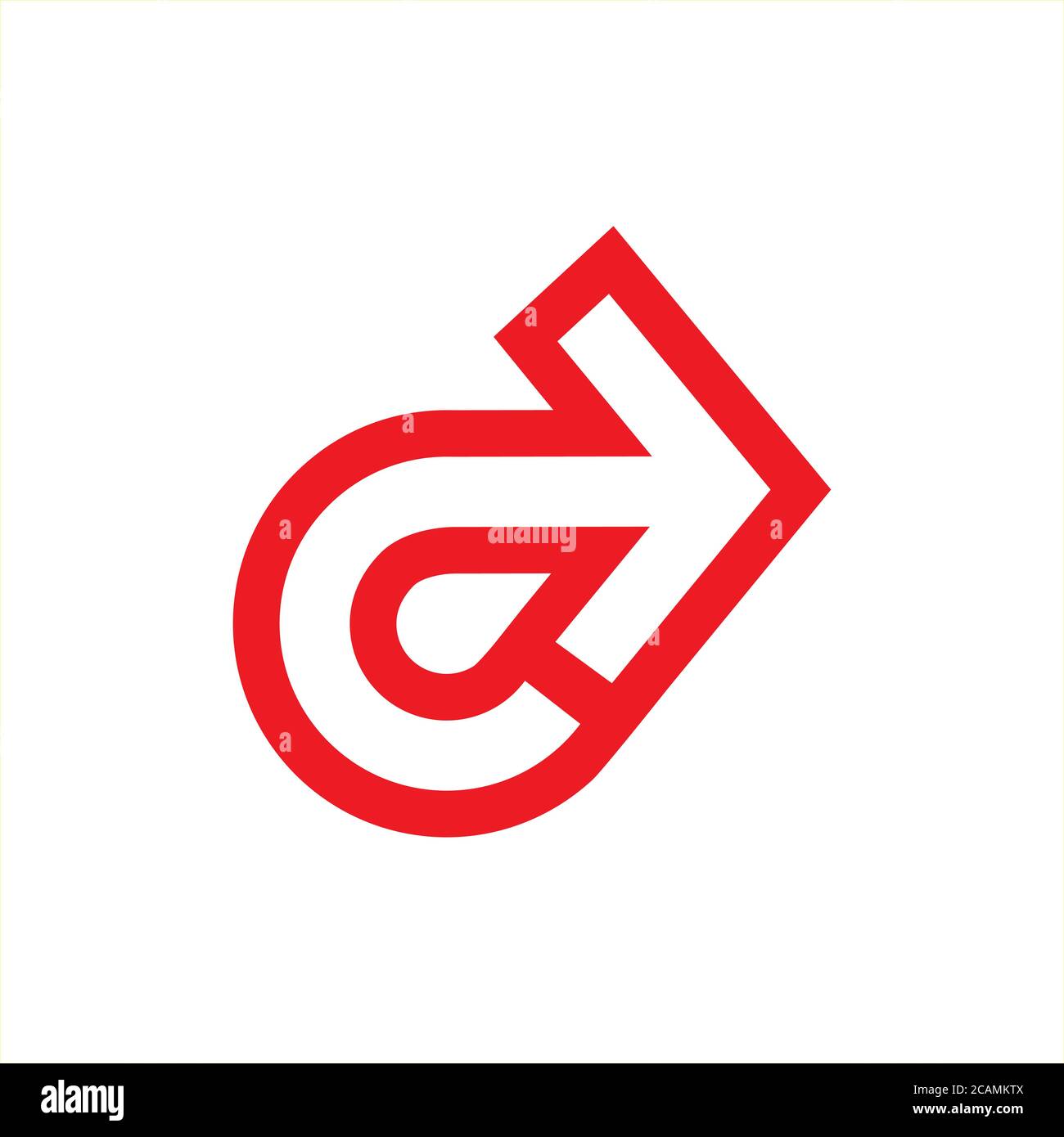 letter c rotation arrow pointer symbol logo vector Stock Vector
