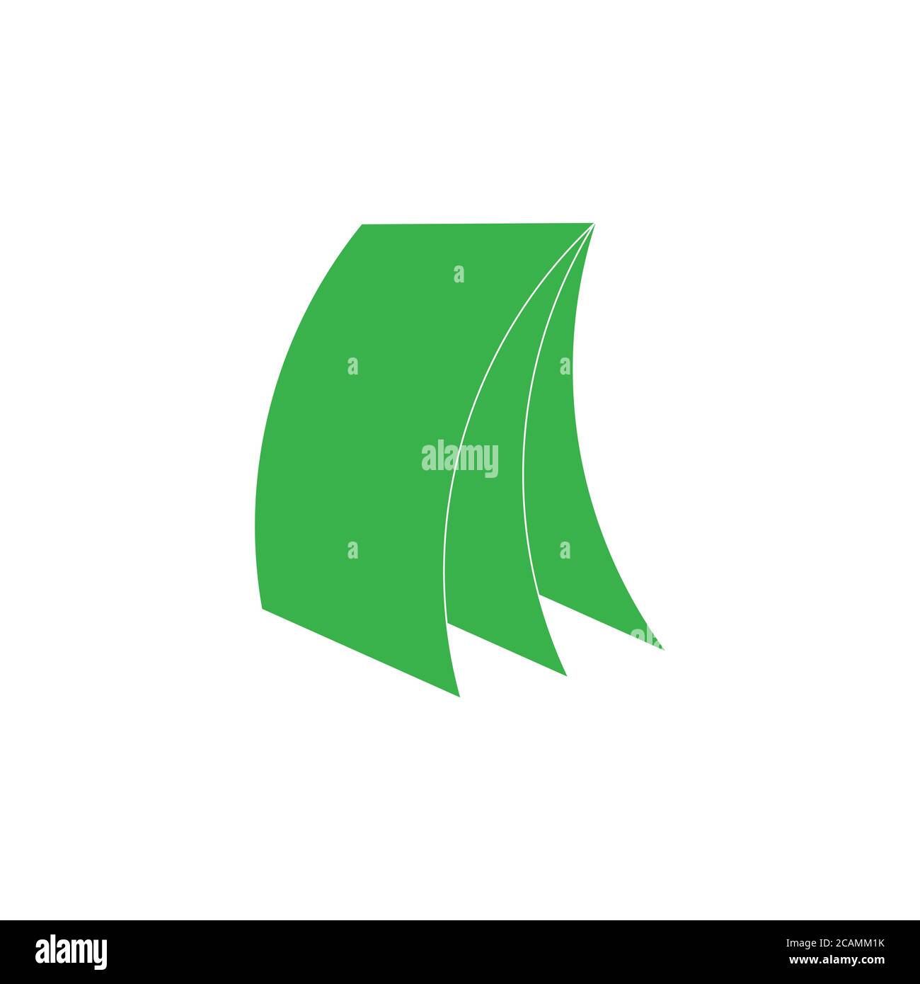 simple 3d flat geometric paper notes logo vector Stock Vector