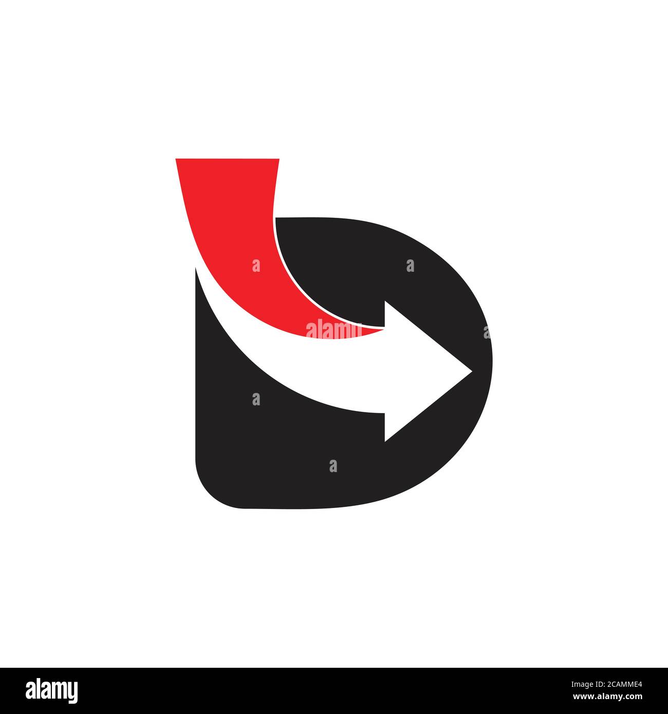 letter bd arrow geometric logo vector Stock Vector