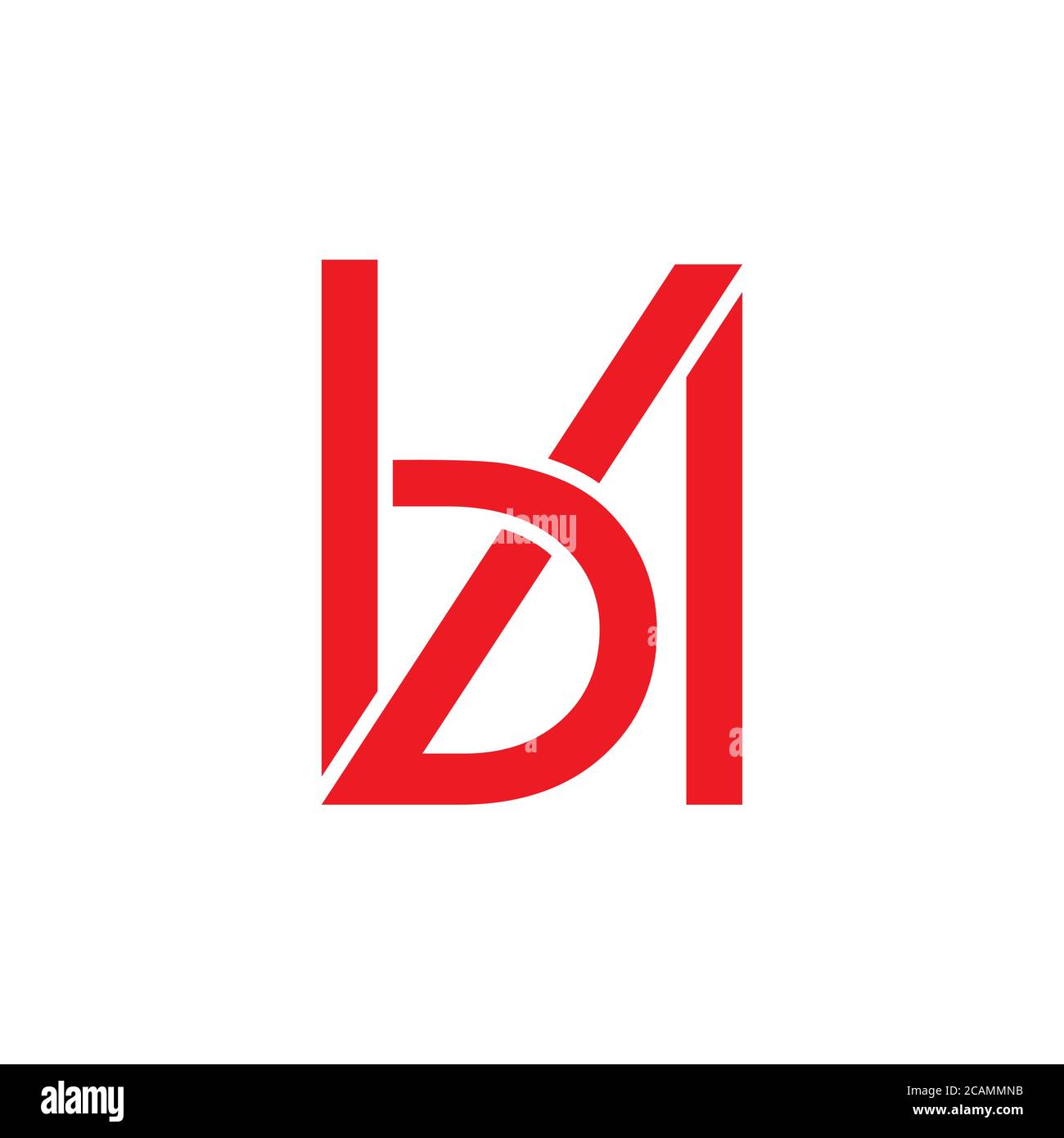 letter ba simple geometric line logo vector Stock Vector
