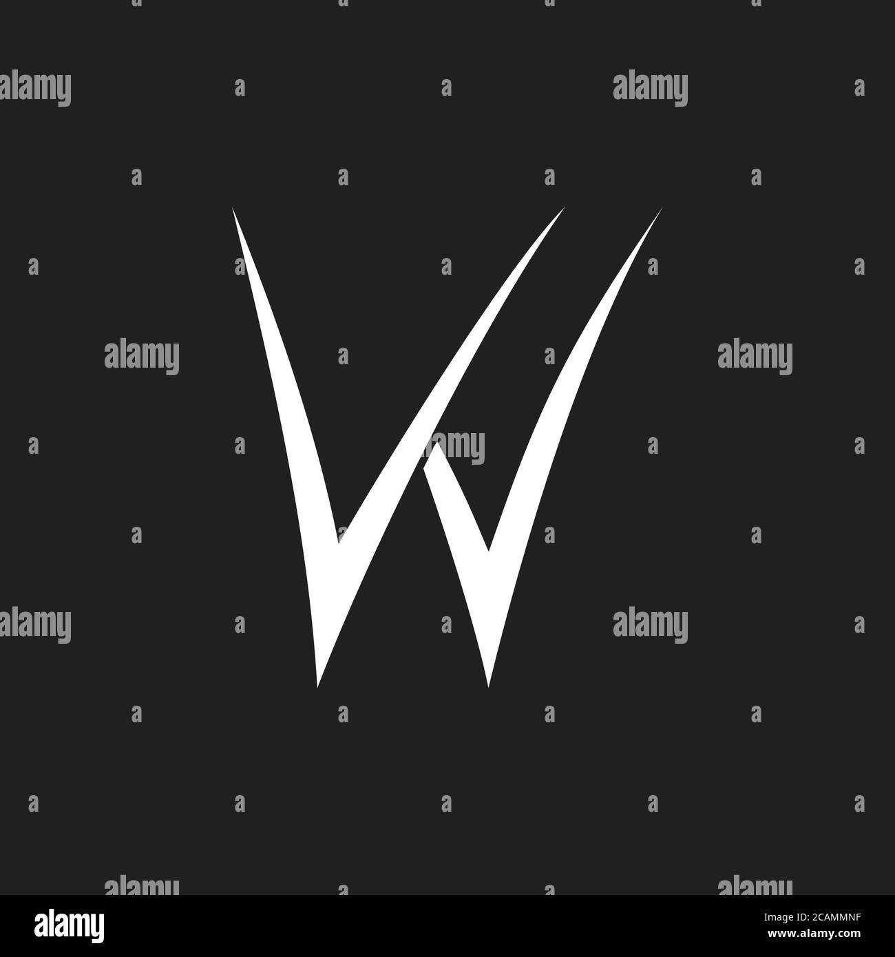 letter w simple curves symbol logo vector Stock Vector Image & Art - Alamy