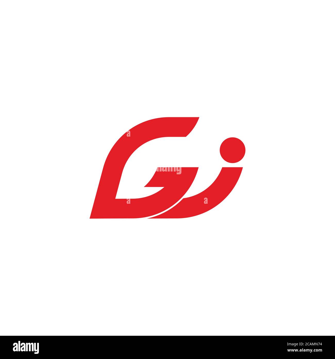 abstract letter gj geometric arrow line logo vector Stock Vector