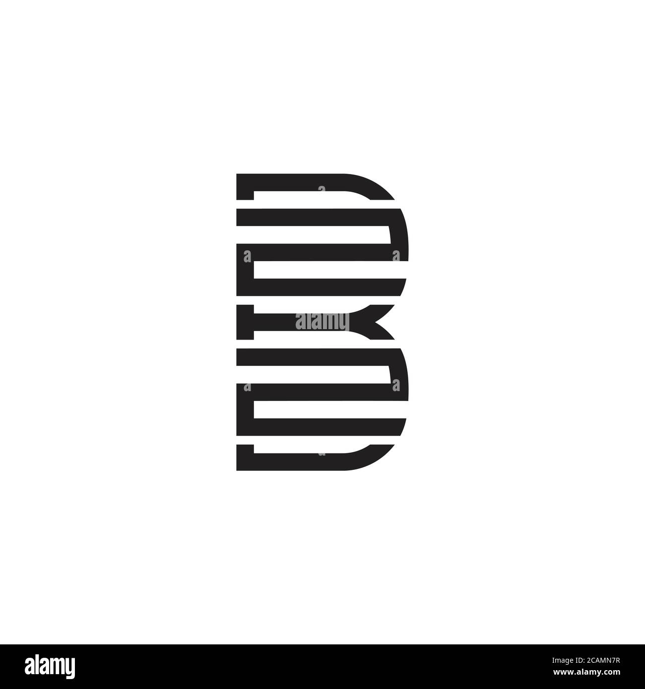 letters b2 geometric line clear logo vector 2CAMN7R