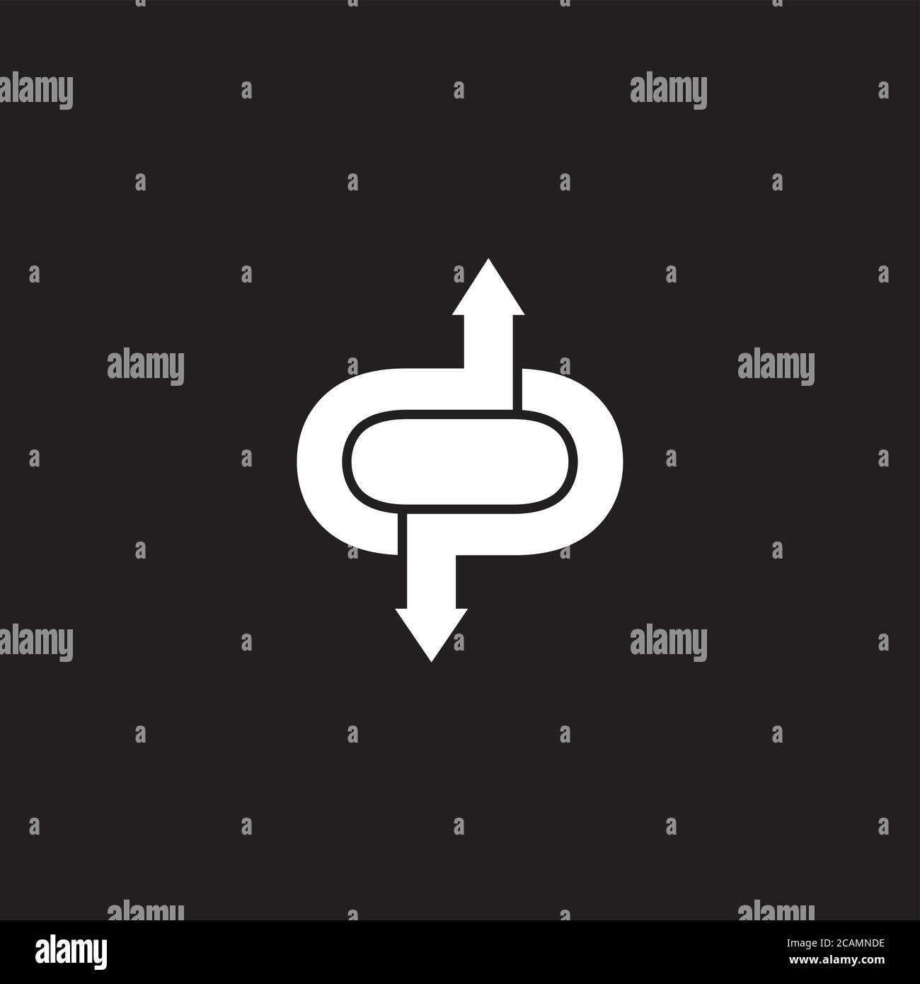 letter dp circle path arrow logo vector Stock Vector