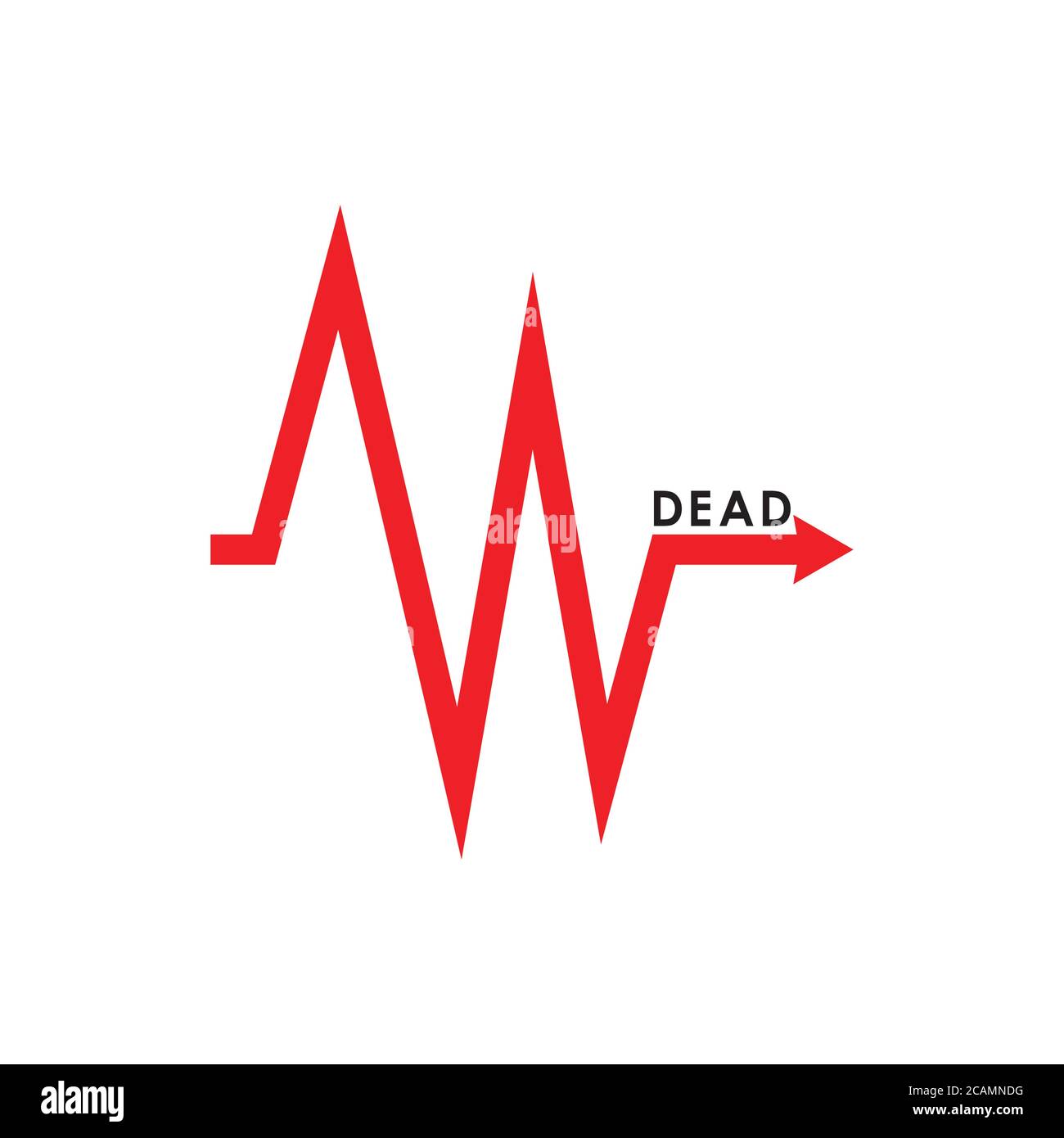 dead heartbeat symbol vector Stock Vector