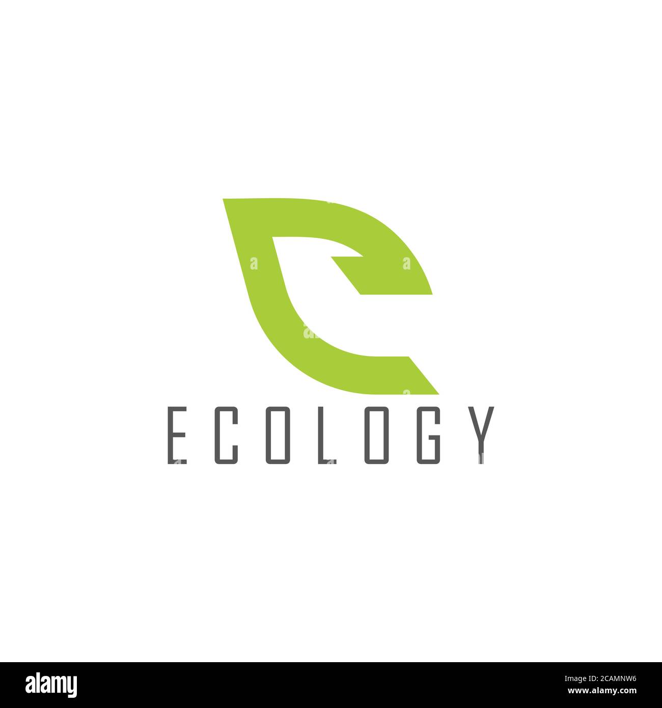 abstract letter e geometric leaf ecology symbol logo vector Stock ...