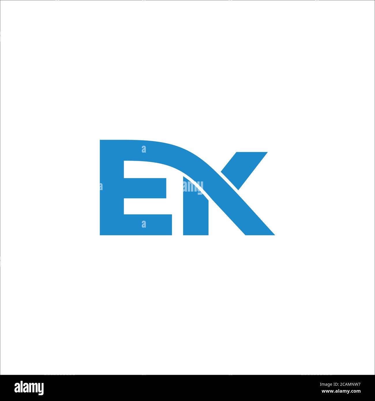 letter ek simple linked geometric design logo vector Stock Vector