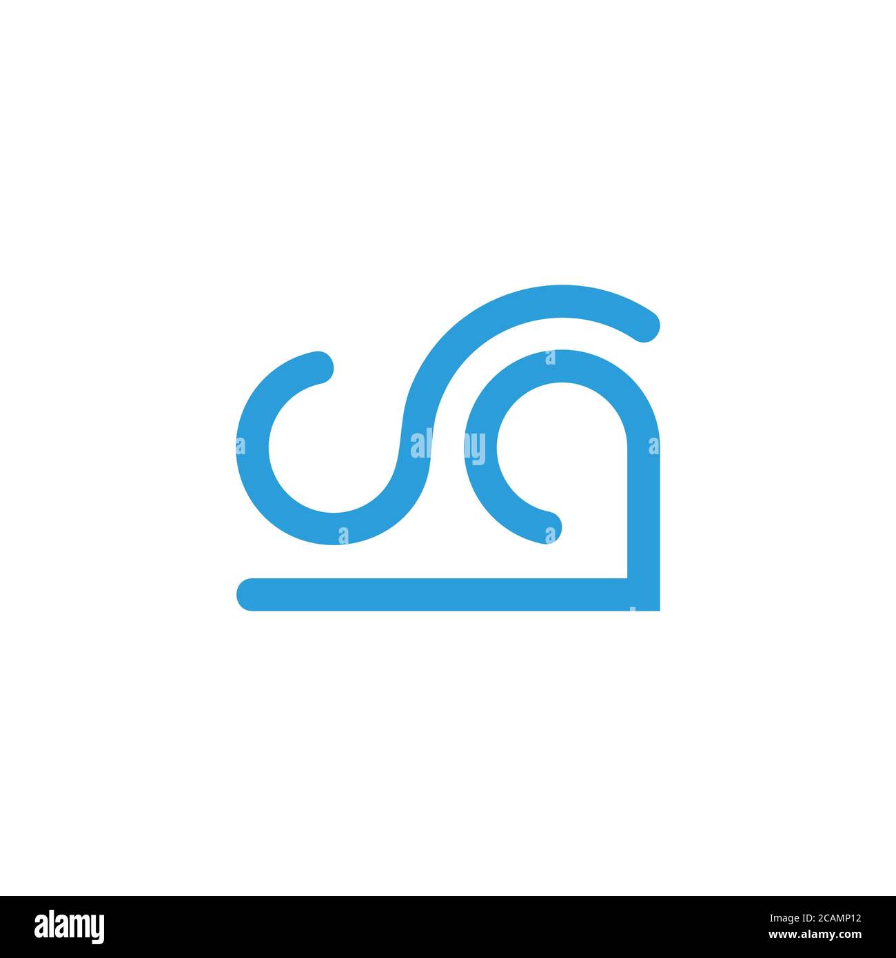 abstract blue motion waves linear symbol logo vector Stock Vector Image ...