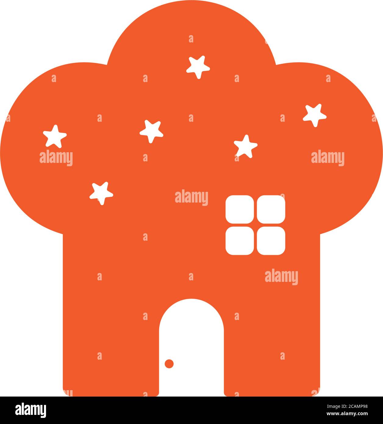 star chef house symbol logo vector Stock Vector