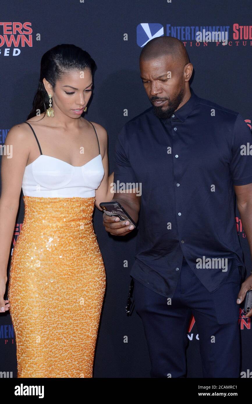 LOS ANGELES - AUG 13: Corinne Foxx, Jamie Foxx at the "47 Meters Down