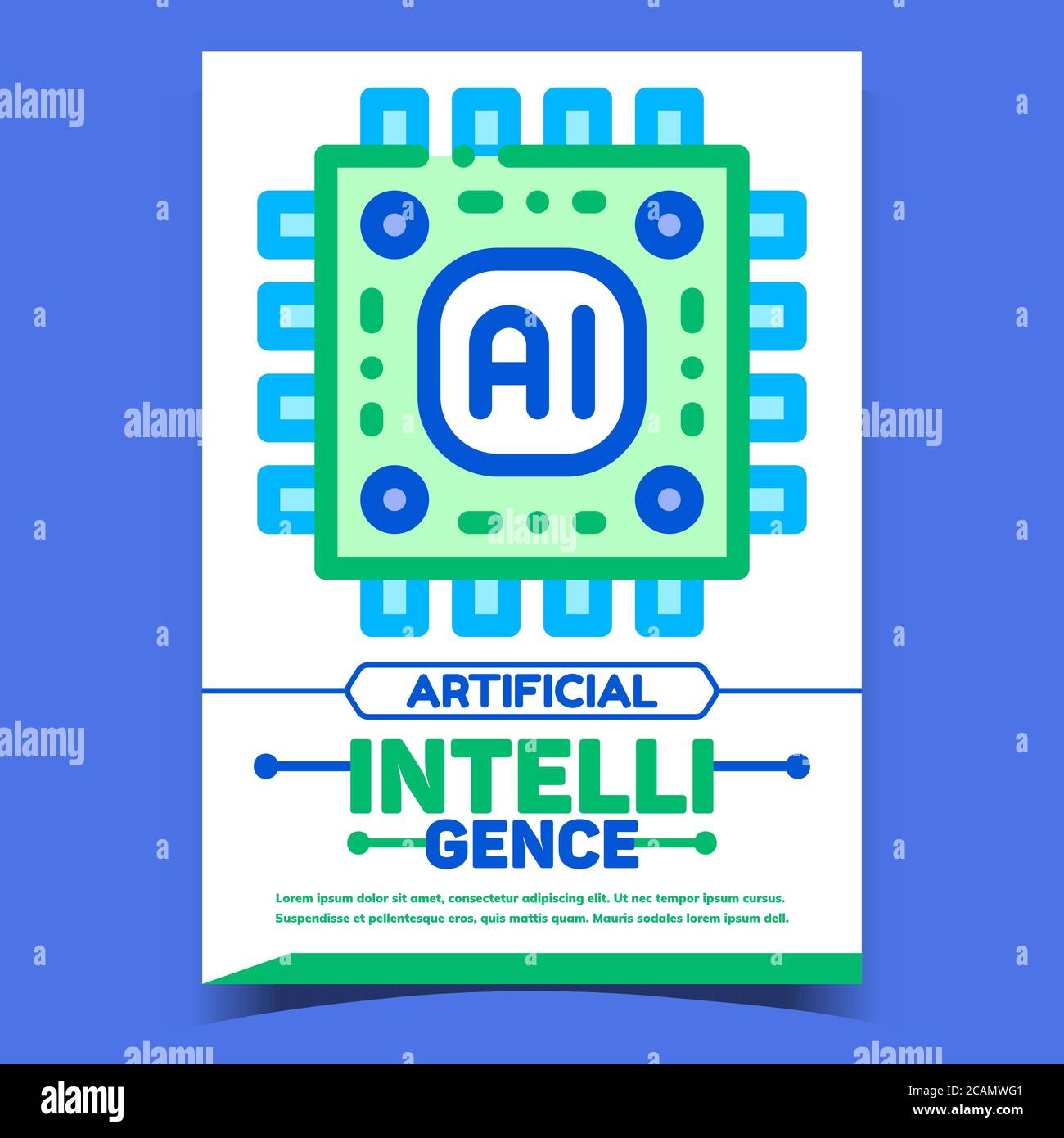Ai Artificial Intelligence Advertise Banner Vector Stock Vector Image ...