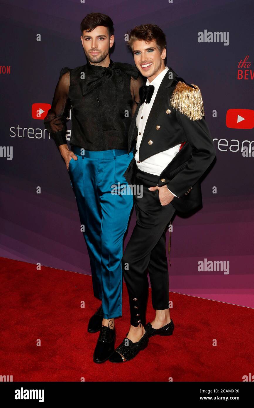LOS ANGELES - DEC 13 Daniel Preda, Joey Graceffa at the 9th Annual Streamy Awards at the Beverly Hilton Hotel on December 13, 2017 in Beverly Hills, CA Stock Photo