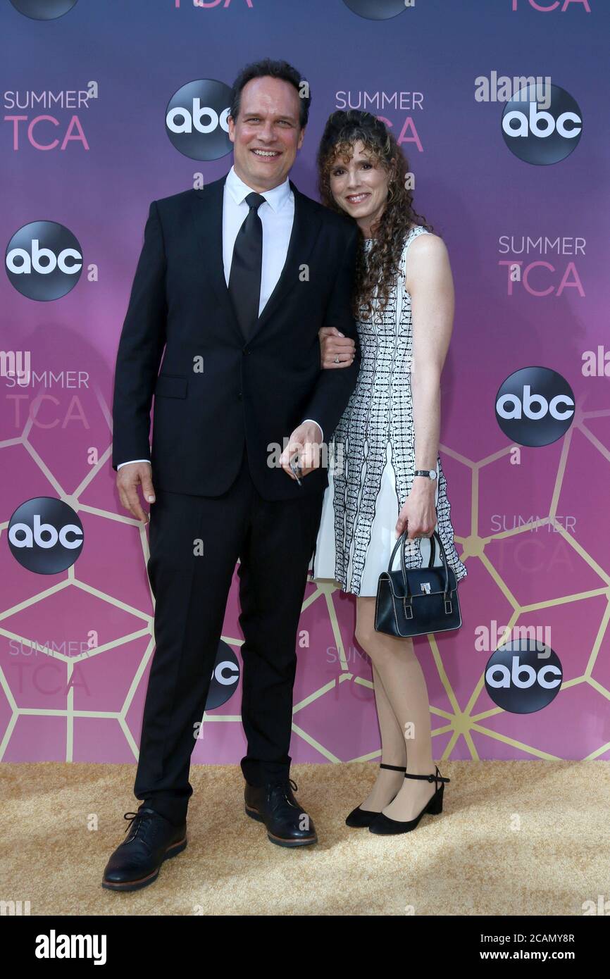 LOS ANGELES - AUG 15:  Diedrich Bader, wife at the ABC Summer TCA All-Star Party at the SOHO House on August 15, 2019 in West Hollywood, CA Stock Photo